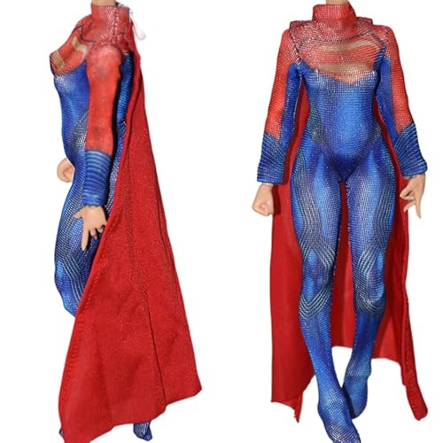 LFWDOCN 1/12 Scale Female Tight Stretch Bodysuit Zipper Jumpsuit Combat Uniform Outfit Clothes for 6inch Action Figure Body von LFWDOCN