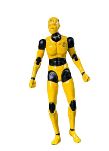 LFWDOCN 1/12 Scale Male Action Figure,6inch Flexible Yellow Testman Crash Test Dummy Action Figure Body Collection (B) von LFWDOCN