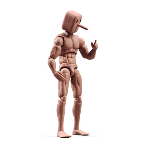 LFWDOCN 1/12 Scale Male Action Figure,6inch Super Flexible Strong Muscular Figure Body Notaman Square Head Miniature Action Figure Doll (NT-01 Strong Muscular Body) von LFWDOCN