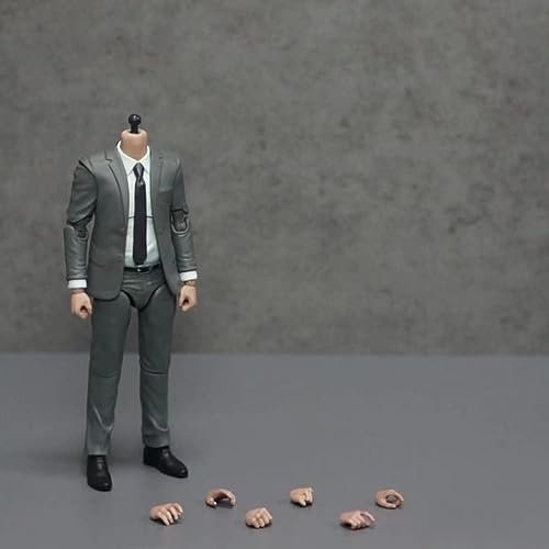LFWDOCN 1/12 Scale Male Body,6inch Male Flexible Action Figure Body Suit Body with Replaceable Hands Type Collection (Gray 1.0) von LFWDOCN