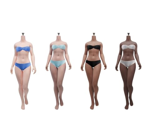 LFWDOCN 1/6 Scale Female Figure Body, Small Breast Super Flexible Pale/Suntan Seamless Action Figure Body Doll (S46C Brown Skin with Feet Removed) von LFWDOCN