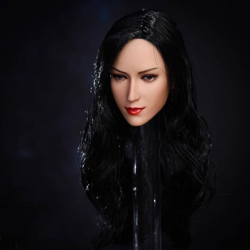 LFWDOCN 1/6 Scale Female Figure Head, Beauty Charming Girl Doll Head for 12 Inch Female Military Action Figures Body Collection-A von LFWDOCN