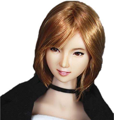 LFWDOCN 1/6 Scale Female Figure Head Sculpt, 100% Handmade & Customised Makeup, Beauty Charming Girl Doll Head for 12 Inch Action Figure/Obitsu/JIAOU CDH44 (Natural Skin) von LFWDOCN