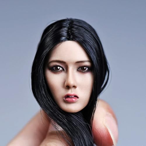 LFWDOCN 1/6 Scale Female Head Sculpt,Asian Girl Long Black Hair Head Carved for 12 Inch Female Action Figure Body LFWDOCN 1/6 Scale Female Head Sculpt,Asian Girl Long Black Hair Head Carved for 12 Inch Female Action Figure Body von LFWDOCN