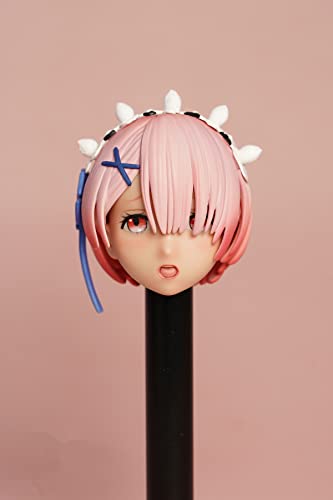 LFWDOCN 1/6 Scale Female Head Sculpt,Beauty Anime Girl Head Carved for 12 Inch PH TBL JO Action Figure Collection (D) von LFWDOCN