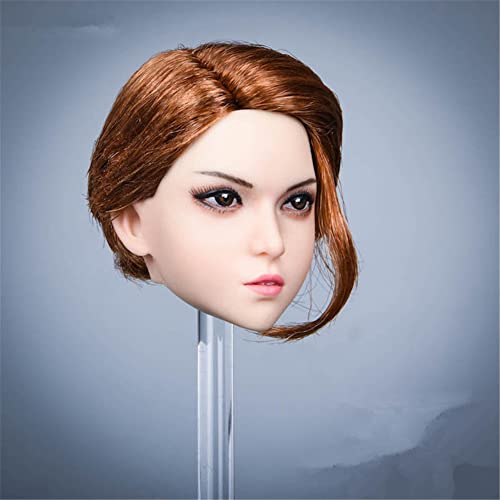 LFWDOCN 1/6 Scale Female Head Sculpt,Female Planted Hair Head Carved for 12 Inch Action Figure Doll Collection (A) von LFWDOCN