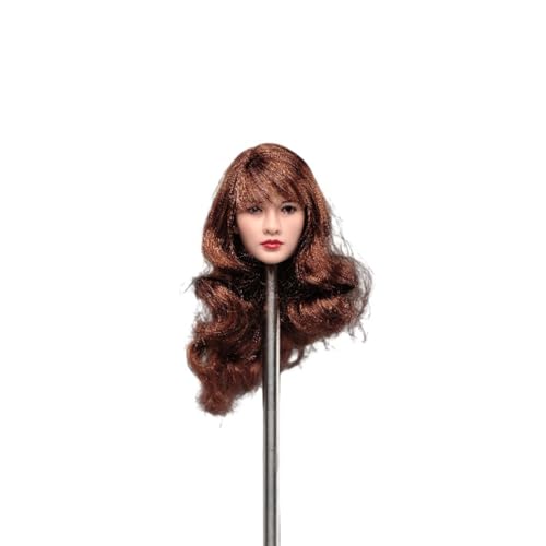 LFWDOCN 1/6 Scale Female Military Head Miniature Figure Collectible Asian Celebrity LIU Yan/Ada Head Carved Model Fit 12 Inch PH TBL JO Action Figures Body (Blonde Curly Hair) von LFWDOCN