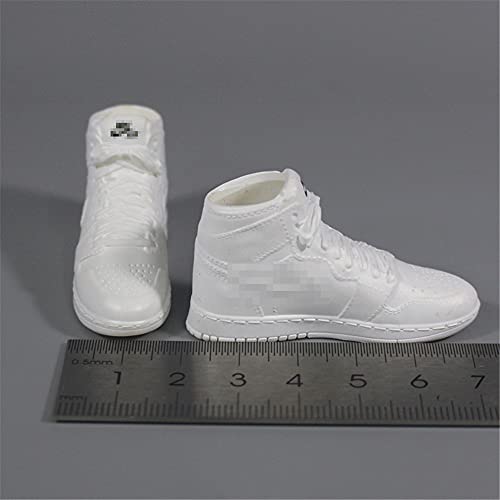 LFWDOCN 1/6 Scale Figure Shoes, Sneakers, Boots, Leather Shoes for 12 inch Male Action Figure ACC013(White) von LFWDOCN