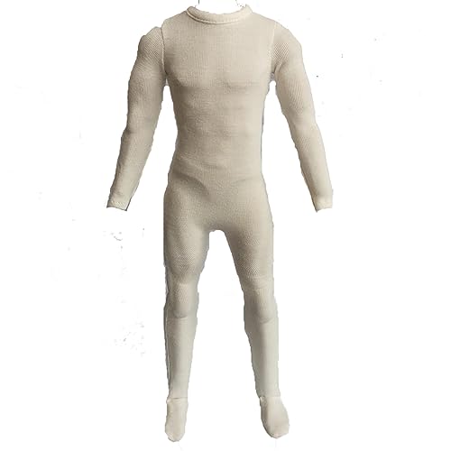 LFWDOCN 1/6 Scale Male Figure Clothes Long Sleeved Bodysuit Undercoat Jumpsuit Cloth for 12'' Action Figure Doll Clothes (White) von LFWDOCN