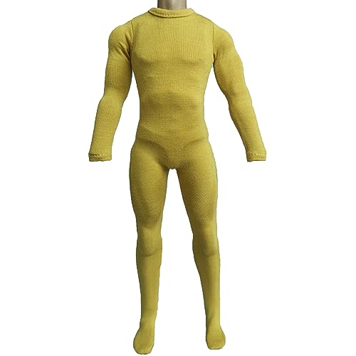 LFWDOCN 1/6 Scale Male Figure Clothes Long Sleeved Bodysuit Undercoat Jumpsuit Cloth for 12'' Action Figure Doll Clothes (Yellow) von LFWDOCN