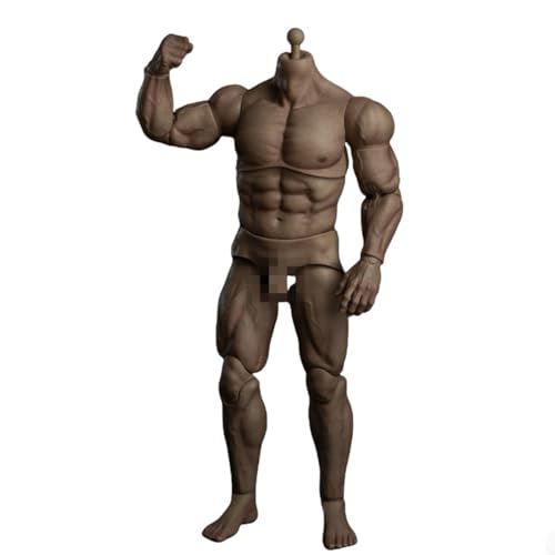 LFWDOCN 1/6 Scale Man Action Figures, Body Miniature Figure, Collectible Without Head, 12 Inch Flexible Man's Models with Replacement Hands Accessories, Military Durable Body (Brown AT030) von LFWDOCN