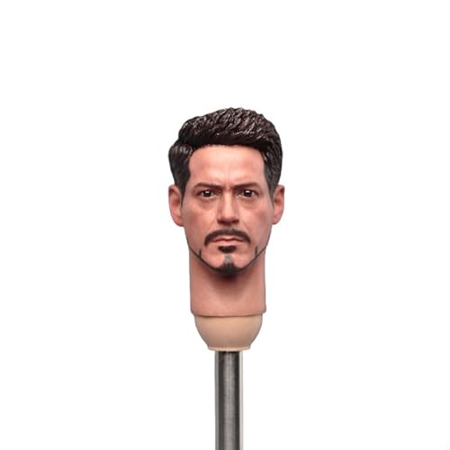 LFWDOCN 1/6 Scale Man Action Figures Head Man Hero Star Head Carved Model for 12 Inch Military Figure Body Collection (Black Crew Cut Hair) von LFWDOCN