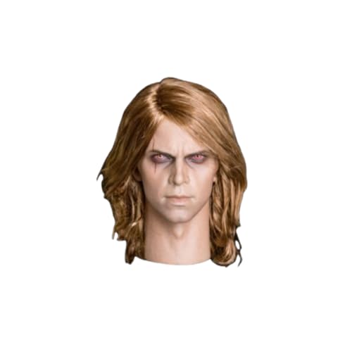LFWDOCN 1/6 Scale Man Military Head Anakin Skywalker Head Carved Model Fit for 12 Inch PH TBL JO Action Figures Body (Brown Hair Transplant) von LFWDOCN