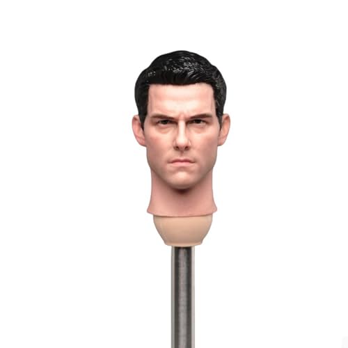 LFWDOCN 1/6 Scale Man Military Head Miniature Figure Collectible Handsome Men Tough Guy Action Man Head Carved Model Fit 12 Inch PH TBL JO Action Figures Body (Black) von LFWDOCN