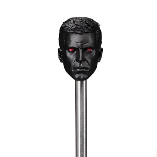 LFWDOCN 1/6 Scale Man Military Head Miniature Figure Collectible Handsome Men Tough Guy Action Strong Man Head Carved Model Fit 12 Inch PH TBL JO Action Figures Body (Blakc Face) von LFWDOCN