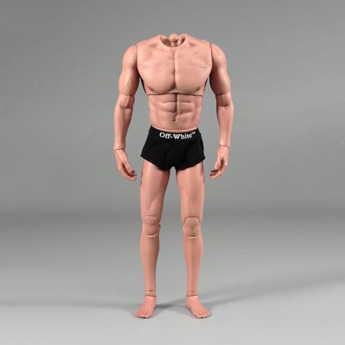LFWDOCN 1/6 Scale Mann ActionFigurn Asian Narrow Shoulders Body Miniature Figur Collectible Without Kopf 12inch Men's Flexible militär Muscle Durable Body(AT017) von LFWDOCN