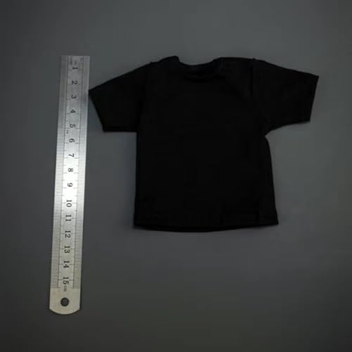 LFWDOCN 1/6 Scale Mann Figur Doll Kleidung T-Shirt,Body Short Sleeves Costume for 12 inch Mann ActionFigurn -Black von LFWDOCN