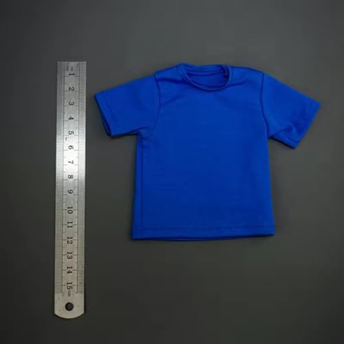 LFWDOCN 1/6 Scale Mann Figur Doll Kleidung T-Shirt,Body Short Sleeves Costume for 12 inch Mann ActionFigurn -Blue von LFWDOCN