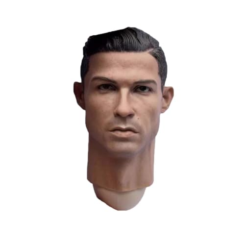 LFWDOCN 1/6 Scale Mann militär Kopf Miniature Figur Collectible Portuguese Football Star Kopf Carved Model fit for 12inch PH TBL JO ActionFigurn Body(Black Custom) von LFWDOCN