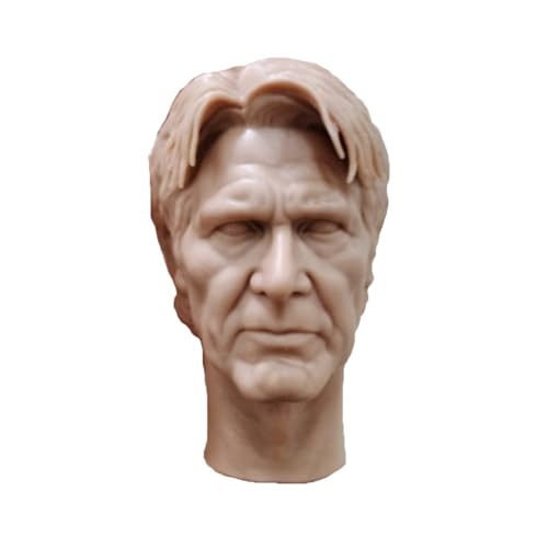 LFWDOCN 1/6 Scale Mann militär Kopf PVC Figur Doll Accessories European Man's Kopf Carved Model for 12inch ActionFigurn Body Collection(Unpainted Calm Expression) von LFWDOCN
