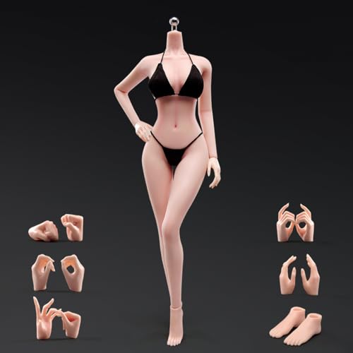 LFWDOCN 1/6 Scale weiblich ActionFigurn Body Charm Series Miniature Figur Collectible Without Kopf 12inch Super Flexible weiblich Seamless Beauty Models militär Body(T302B Pale Skin) von LFWDOCN