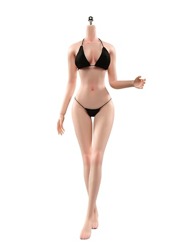 LFWDOCN 1/6 Scale weiblich Body,12inch Super Flexible Seamless weiblich Figur Body Makeup Version with Undetachable Feet Tall and Slender Miniature ActionFigurn (Normal Skin) von LFWDOCN