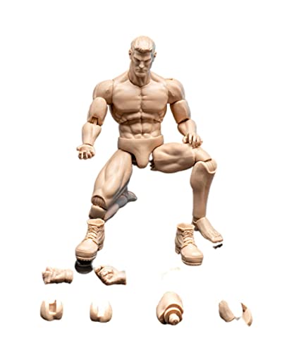 LFWDOCN GWToys G001 1/12 Scale Male Drawing Muscle Body 6 Inch Men Seamless Super Flexible Action Figure Doll von LFWDOCN