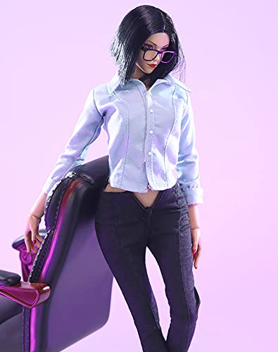 LFWDOCN JIAOU Doll 1/6 Scale 12 Inch Female Seamless Super Flexible Figure (Fit, Medium Bust, Dark Suntan, Dettachable Feet) von LFWDOCN