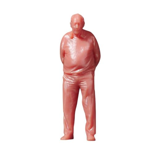 LFWDOCN Miniatures Diorama 1/12 Walking Elderly People Scene Props Figur Dolls Model Big Belly Old Man fit for Car Vehicles Model(Unpainted 1/43 Scale) von LFWDOCN