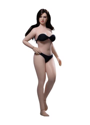 LFWDOCN PLMB2022-T04A 1/12 Scale Female Super-Flexible Seamless Doll Body 6 Inch Plump Figure Body (Pale, with a Head Sculpt) von LFWDOCN