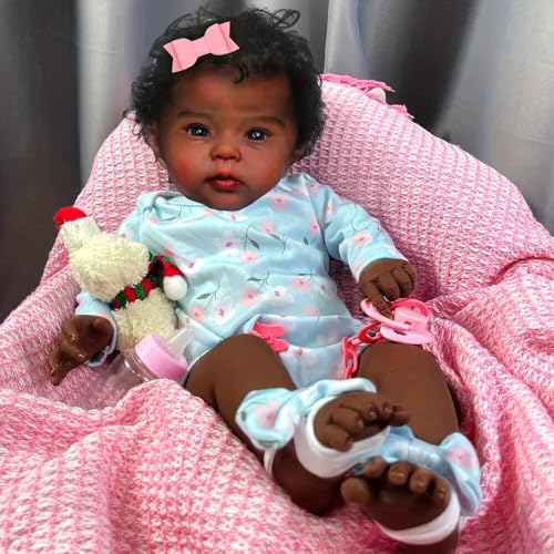 LFdolls Reborn Baby Lebensecht 45cm Reborn Doll Black Realistisch Neugeborenes Baby Reborn Baby MäDchen Jungen & MäDchen Spielzeug Geschenk Reborn Puppen Lebensecht FüR Kinder Ab 3 Jahren LFdolls Reborn Baby Lebensecht 45cm Reborn Doll Black Realistisch Neugeborenes Baby Reborn Baby MäDchen Jungen & MäDchen Spielzeug Geschenk Reborn Puppen Lebensecht FüR Kinder Ab 3 Jahren von LFdolls
