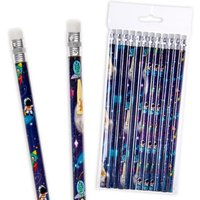Bleistift Weltraum, 12er Pck, mit Radierer, Mitbringsel Weltraumparty Bleistift Weltraum, 12er Pck, mit Radierer, Mitbringsel Weltraumparty von LG-Imports