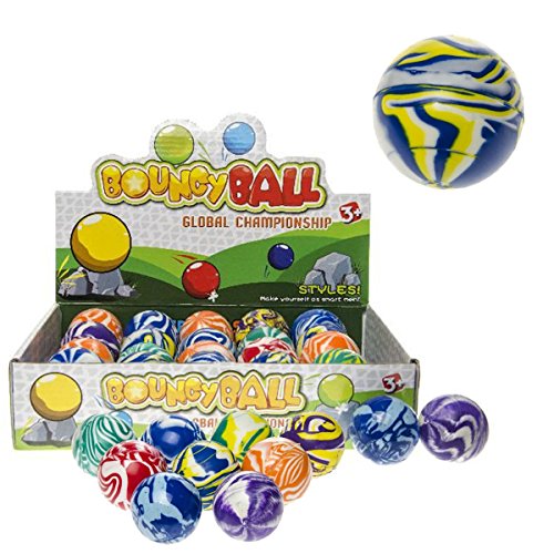 LG-Imports Flummi Gummiball Dopsball 3er Set ca.45mm Springball Flammen Marmoriert Bunt Mitgebsel von LG Imports