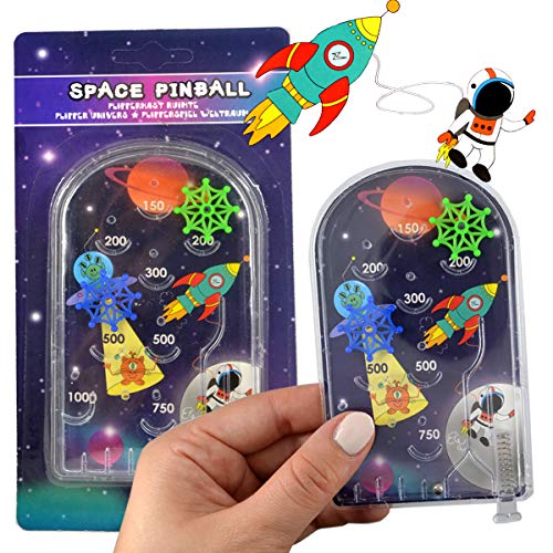 LG-Imports Geduldsspiel Mini Flipper Space 6 Stück Weltraum Flipperspiel Kinder Mitgebsel Pinball von LG-Imports
