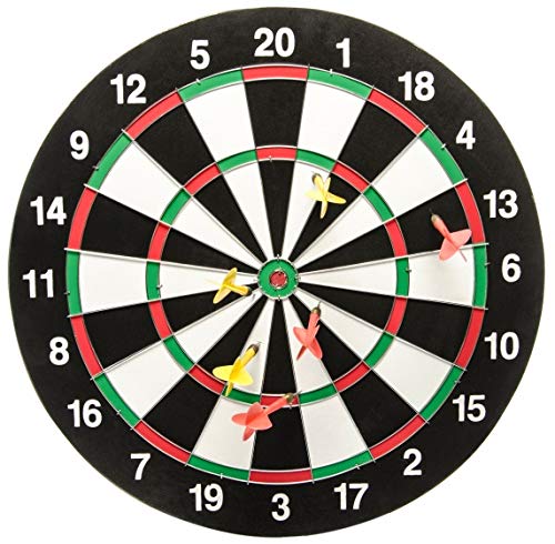 LG-Imports dartbord dubbelzijdig met 6 steeltip dartpijlen von LG-Imports