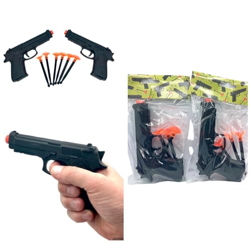 Pfeilpistole 2 Stück ~ Mit 6 Pfeilen ~ Spielzeug Waffen ~ Pistole Für Kinder ~ Kindergeburtstag ~ Für Kinder und Jugendliche ~ Mitgebsel ~ Mitbringsel von LG-Imports