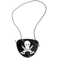 Piraten-Augenklappe schwarz mit Totenkopf-Emblem, 7,5cm, Plastik Piraten-Augenklappe schwarz mit Totenkopf-Emblem, 7,5cm, Plastik von LG-Imports
