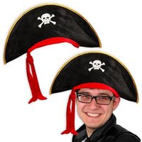 Piratenhut für Erwachsene, Zubehör für Piratenkostüm Karneval, 1 Stück Piratenhut für Erwachsene, Zubehör für Piratenkostüm Karneval, 1 Stück von LG-Imports