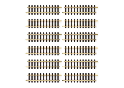 LGB – gerades Gleis 10000 –, gerades langes Gleiselement 300 mm, Gleiserweiterung für Gartenbahn, Gleismaterial 12 Stück, Zubehör, Spur G, Maßstab 1:22,5 LGB – gerades Gleis 10000 –, gerades langes Gleiselement 300 mm, Gleiserweiterung für Gartenbahn, Gleismaterial 12 Stück, Zubehör, Spur G, Maßstab 1:22,5 von LGB
