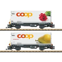 LGB 45889 G Containerwagen Set “coop®“, RhB, Ep. VI von LGB