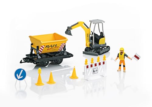 LGB - 49501 Ergänzungsset Baustelle - Modelleisenbahn - Gartenbahn - Robuste Bauweise - Spur G - Maßstab 1:22,5 - Outdoor geeignet von LGB