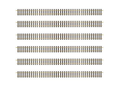 LGB – gerades Gleis 10610 –, gerades langes Gleiselement 1200 mm, Gleiserweiterung für Gartenbahn, Gleismaterial 6 Stück, Zubehör, Spur G, Maßstab 1:22,5 von LGB