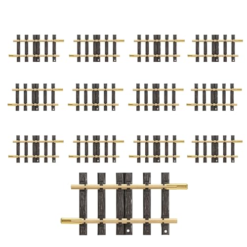 LGB – gerades Gleis 10150 –, gerades langes Gleiselement 150 mm, Gleiserweiterung für Gartenbahn, Gleismaterial 12 Stück, Zubehör, Spur G, Maßstab 1:22,5 von LGB