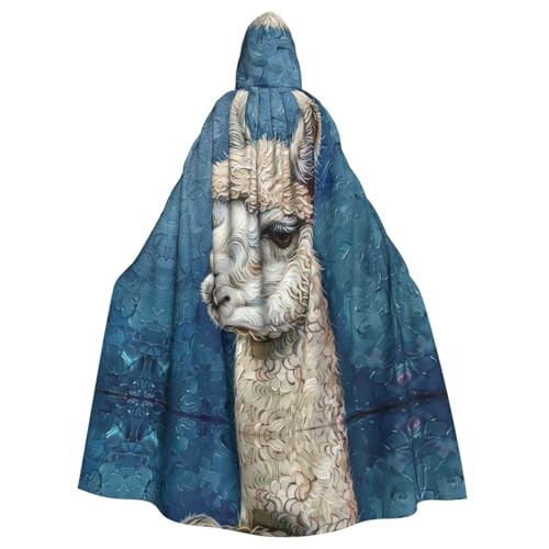 LGHDFYO Alpaka Lama Unisex Kapuzenumhang Mittelalter Kostüm mit angenähter Kapuze LGHDFYO Alpaka Lama Unisex Kapuzenumhang Mittelalter Kostüm mit angenähter Kapuze von LGHDFYO