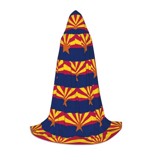 LGHDFYO Arizona Halloween-Umhang mit Staatsflagge, Kapuzenumhang, Cosplay-Kostüm, Unisex, Robecloak für Halloween, Karneval, Party von LGHDFYO