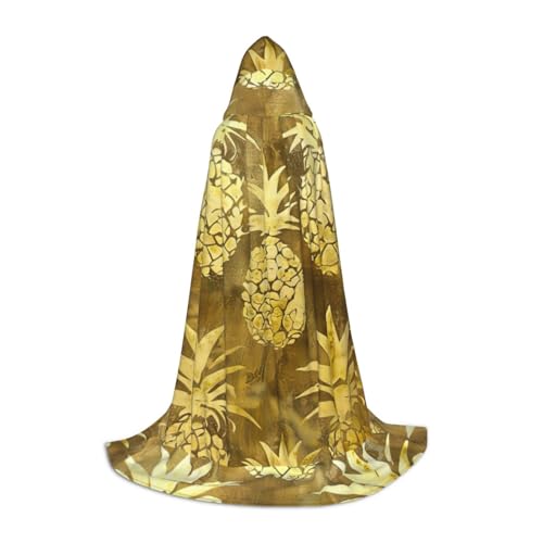 LGHDFYO Goldener Ananas-Hintergrund, Halloween-Umhang, Kapuzenumhang, Cosplay-Kostüm, Unisex, Robecloak für Halloween, Karneval, Party LGHDFYO Goldener Ananas-Hintergrund, Halloween-Umhang, Kapuzenumhang, Cosplay-Kostüm, Unisex, Robecloak für Halloween, Karneval, Party von LGHDFYO