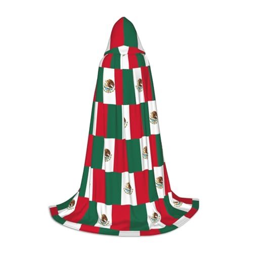 LGHDFYO Halloween-Umhang mit der Flagge Mexikos, mit Kapuze, Cosplay-Kostüm, Unisex, Robecloak für Halloween, Karneval, Party LGHDFYO Halloween-Umhang mit der Flagge Mexikos, mit Kapuze, Cosplay-Kostüm, Unisex, Robecloak für Halloween, Karneval, Party von LGHDFYO