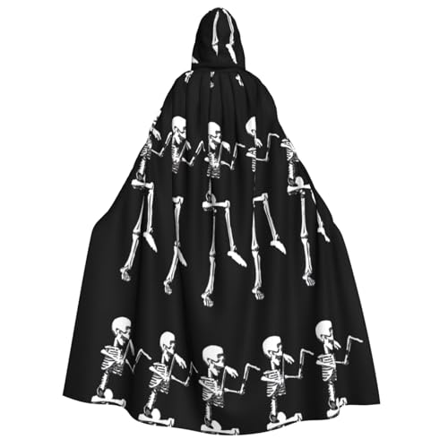 LGHDFYO Halloween beweglicher Skelett-Schädel Halloween Unisex Kapuzenumhang: leichte Erwachsenen-Cosplay-Oberbekleidung von LGHDFYO