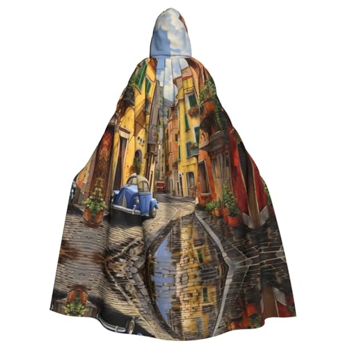 LGHDFYO Italian Street Unisex Kapuzenumhang für Erwachsene, Mittelalter-Kostüm mit angenähter Kapuze LGHDFYO Italian Street Unisex Kapuzenumhang für Erwachsene, Mittelalter-Kostüm mit angenähter Kapuze von LGHDFYO