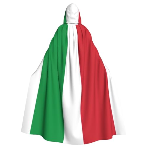 LGHDFYO Kapuzenumhang mit italienischer Flagge, Unisex, Mittelalter-Kostüm mit angenähter Kapuze LGHDFYO Kapuzenumhang mit italienischer Flagge, Unisex, Mittelalter-Kostüm mit angenähter Kapuze von LGHDFYO